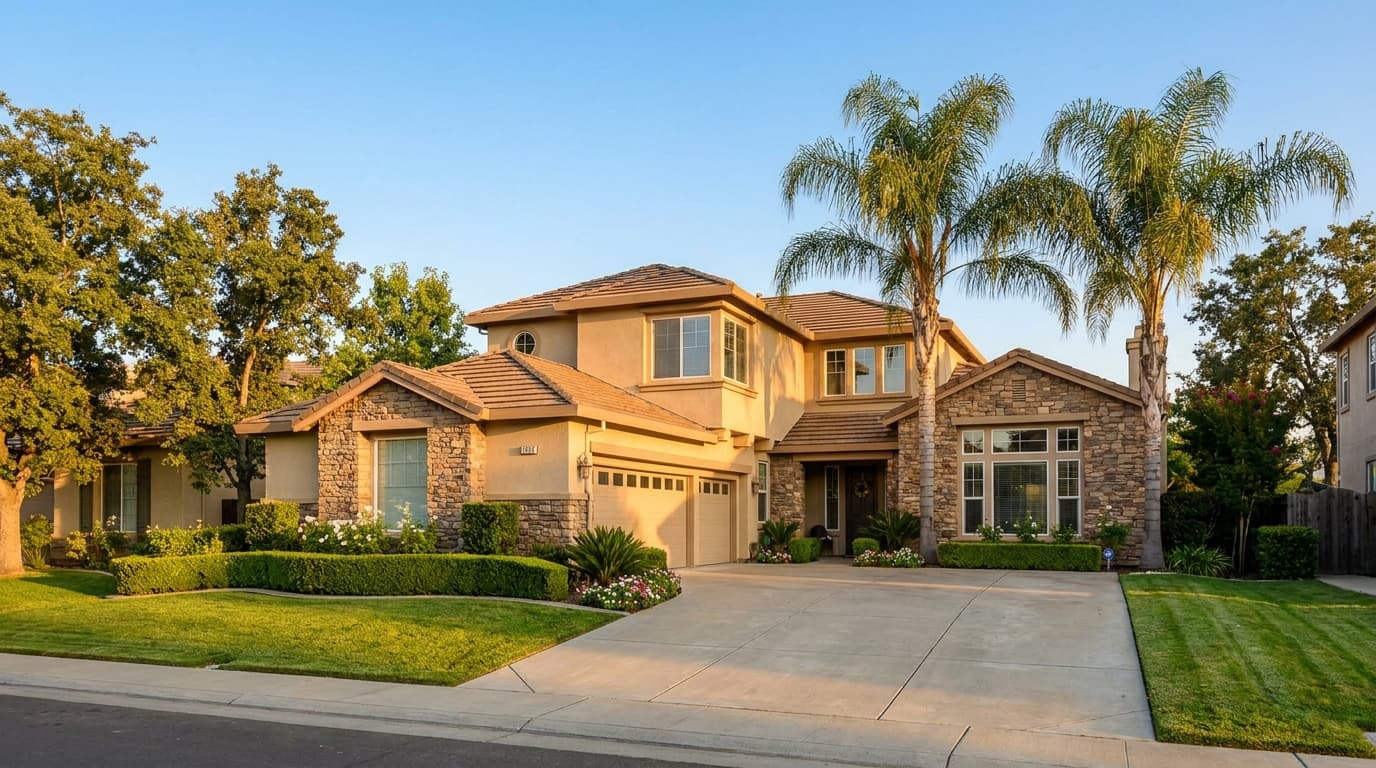 A two story Elk Grove home at golden hour representing 2026 mortgage rate and buyer affordability conditions