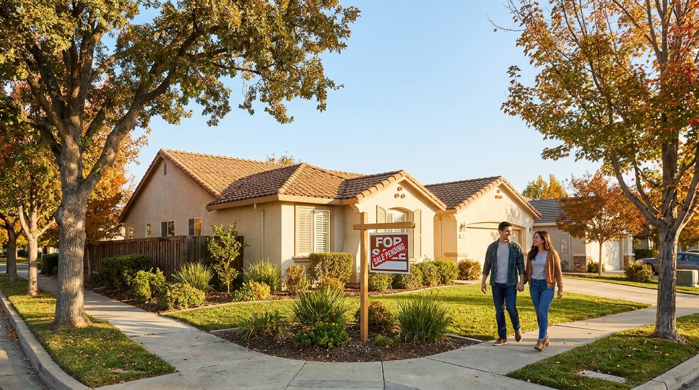 A pending single story home on a quiet Elk Grove street where a buyer might write a back up offer